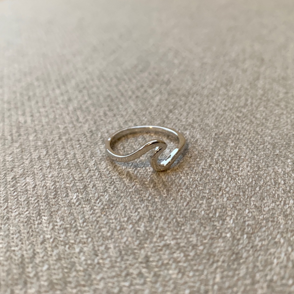 Silver Wave Ring π - Picture 3 of 5